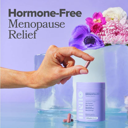 Hormone-Free Menopause Support (30 Servings): Natural relief for hot flashes and mood swings using Black Cohosh and Ashwagandha.