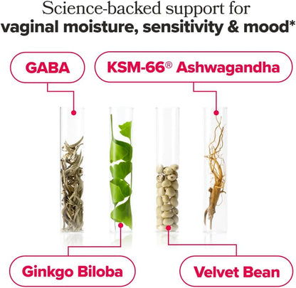 URO Vaginal Moisture& Mood Capsules ， Support Vaginal Moisture, Mood & Relaxation  -30 Servings