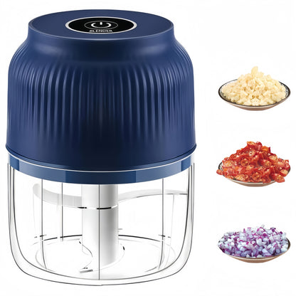 Wireless USB Mini Electric Chopper – 300ml Food Processor for Garlic, Meat, Vegetables & Onion (Portable, Rechargeable)