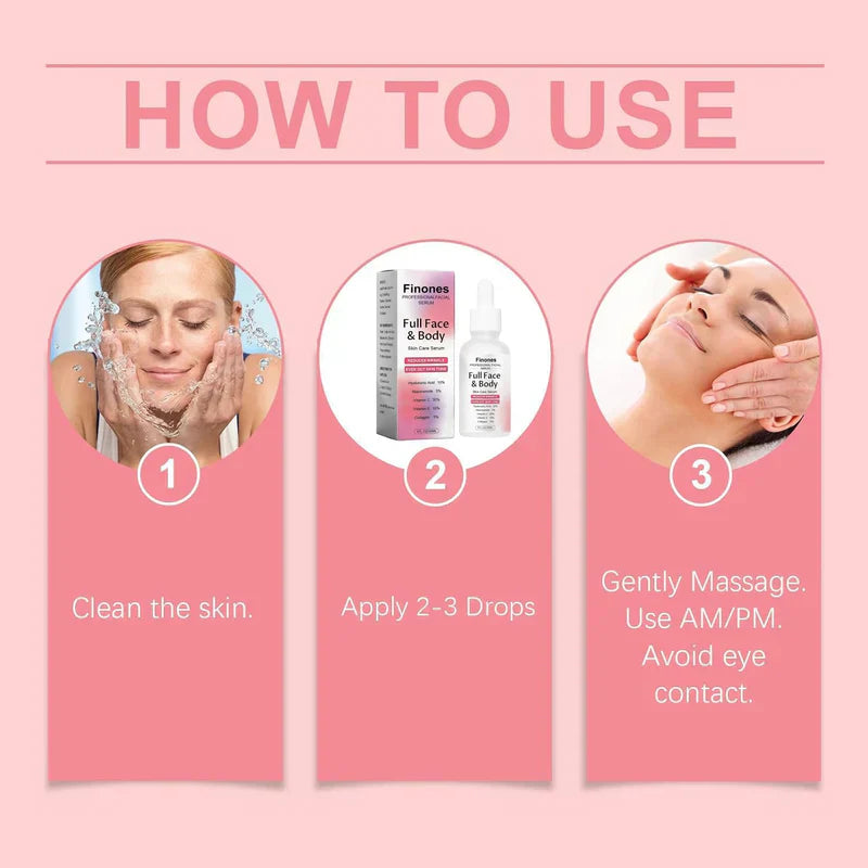 5-in-1 Anti-Aging Serum: Vitamin C Face & Body Serum to Hydrate, Firm & Reduce Wrinkles.