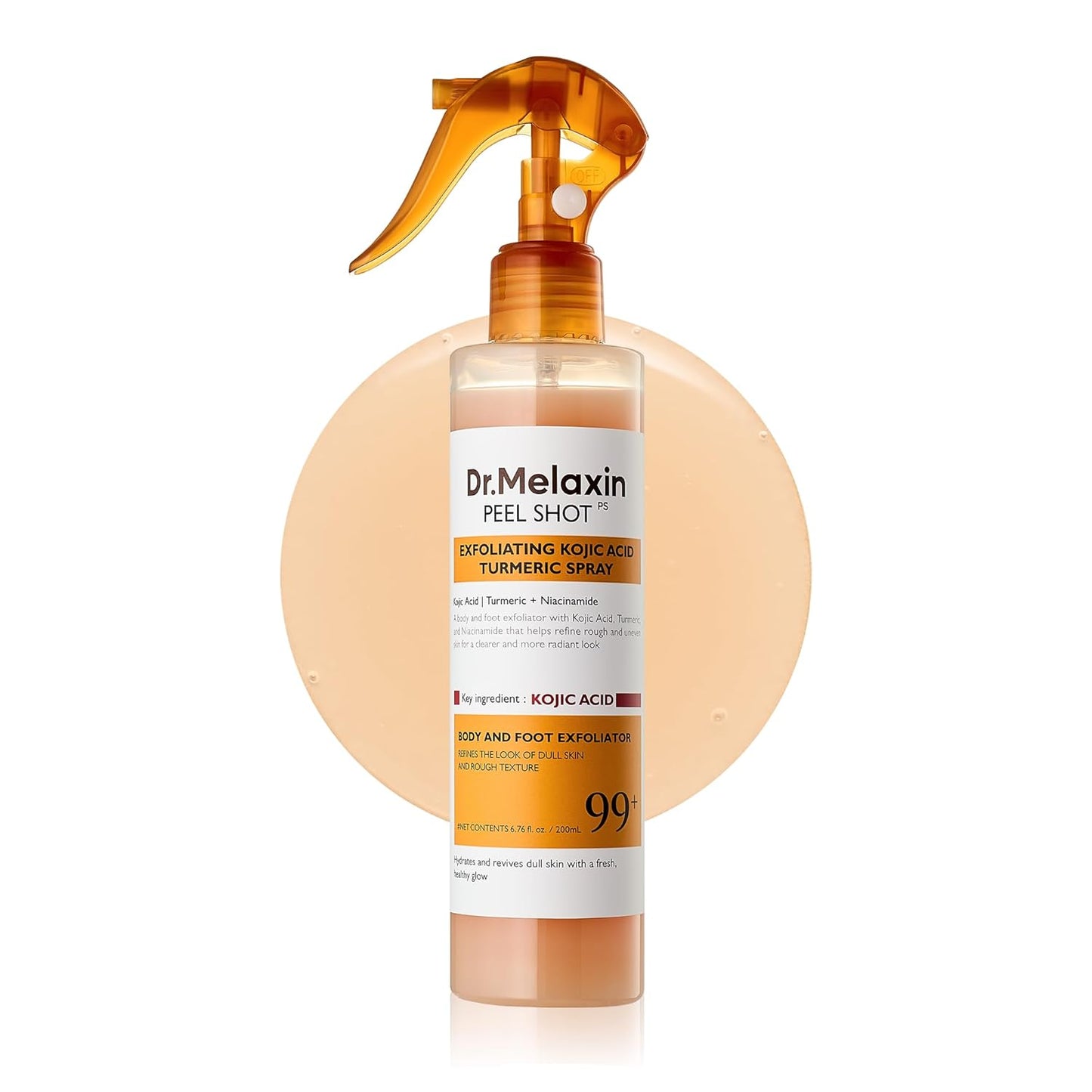 Body Keratin Care Kojic Acid Turmeric Spray Gently Exfoliating Peeling Solution Korean Skincare All Skin Types 200ml