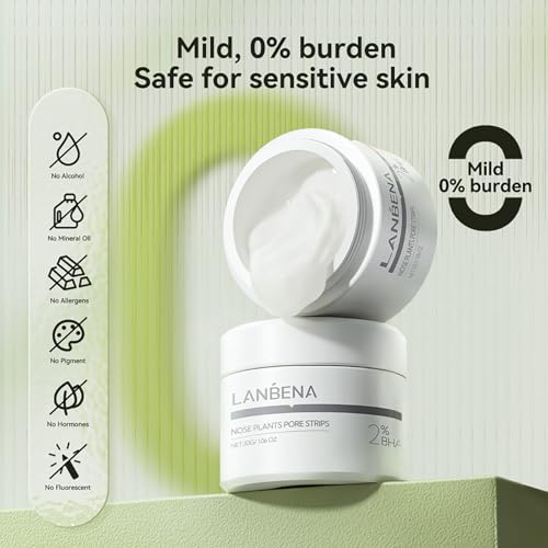 Blackhead Remover Set Nose Pore Strips & Peel-Off Face Mask, 30g Mask + 60 Pore Papers for Deep Cleansing