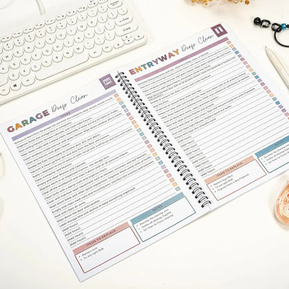 ADHD Cleaning Planner – A4 Organization Notebook with Daily Checklists & Durable Cover – Plannerbook