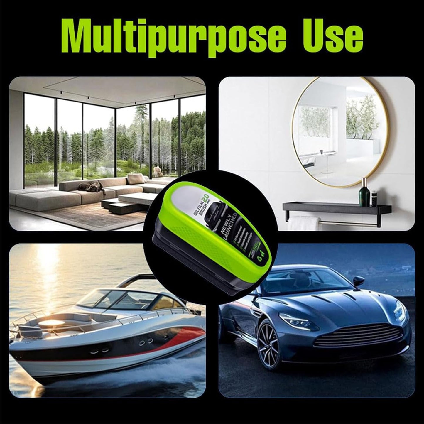 Upgraded Car Glass Oil Film Cleaner Sponge ✨