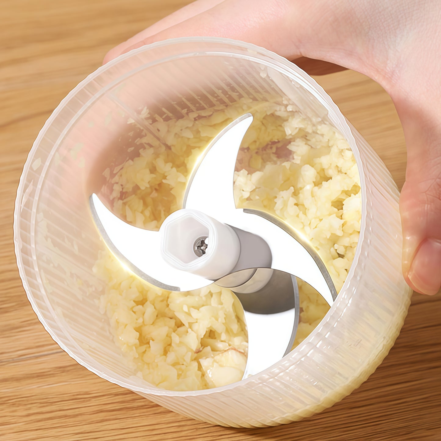 Wireless USB Mini Electric Chopper – 300ml Food Processor for Garlic, Meat, Vegetables & Onion (Portable, Rechargeable)