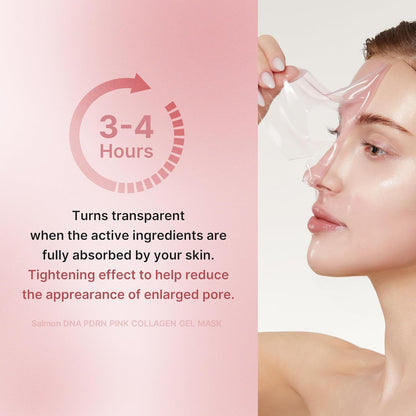 Jelly Gel Mask with Salmon PDRN Pink Collagen | Overnight Face Mask for Glass Glow Skin | Elasticity, Hydrating| 28g x 4ea