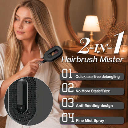 2-in-1 Spray Detangling Brush – Anti-Frizz, No-Tangle & 50ml Reservoir