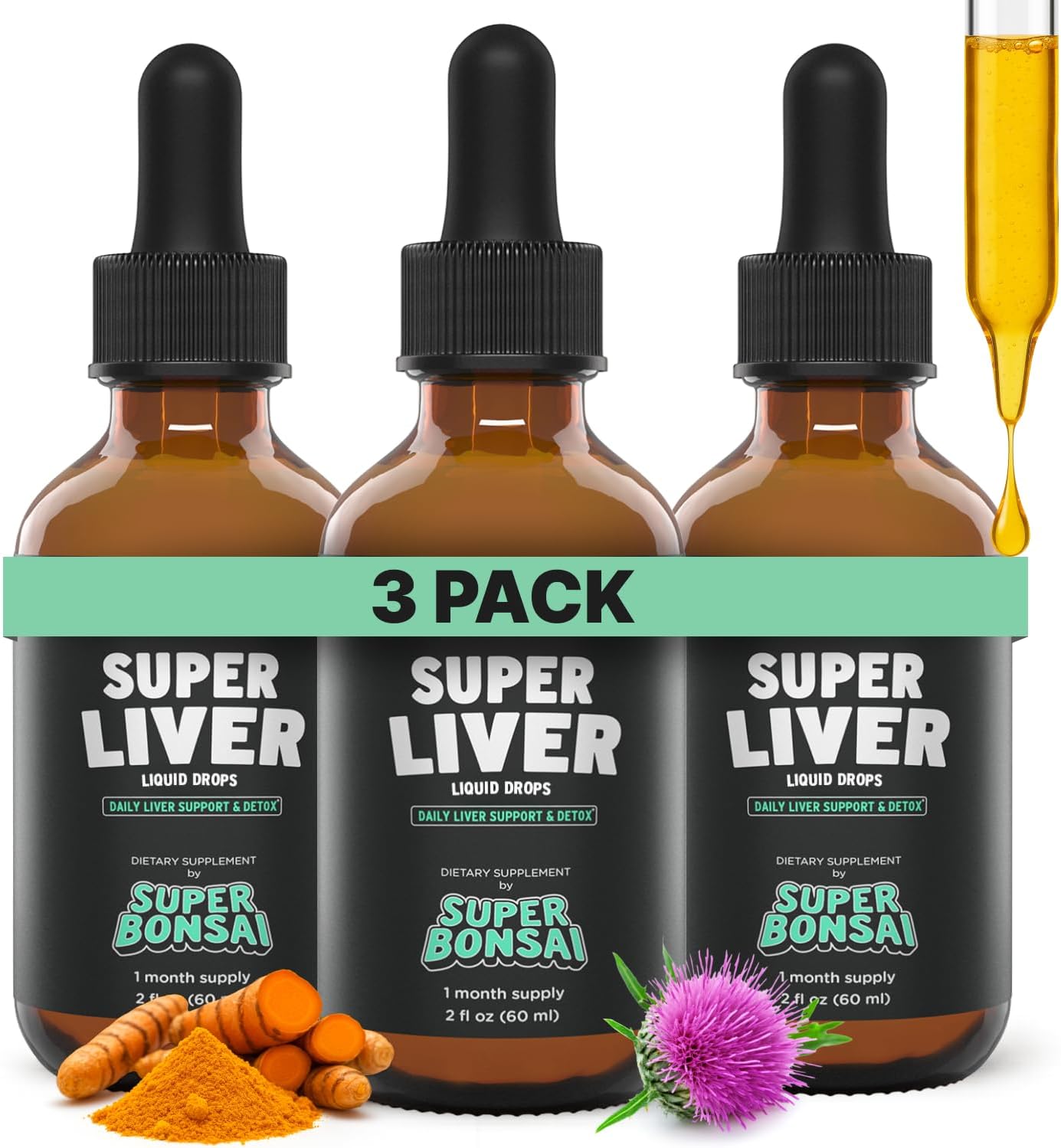 Super Liver Support with Milk Thistle All-Natural Liver Cleanse, Detox & Repair  Month Supply