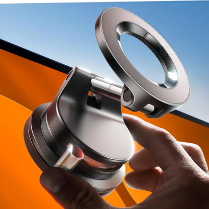 Magnetic Car Phone Holder – Strong Suction Cup, Foldable, Universal for Dashboard & Windshield