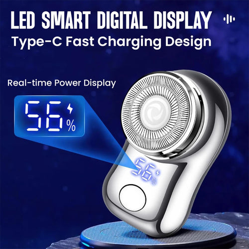 Father’s Day 60% OFF + FREE GIFT 🔥 2026 UPGRADED Mini-Shave Portable Electric Shaver | 9,900RPM Smooth Shave | Smart LED Display | IPX7 Waterproof Wet/Dry Razor