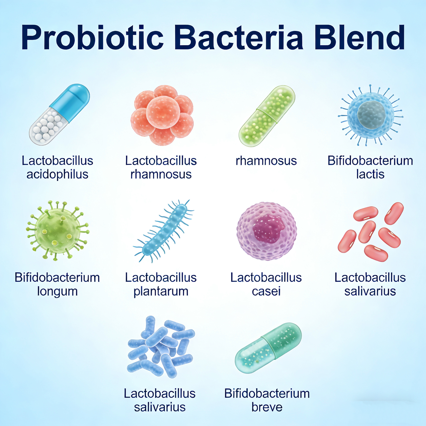 Highly Active Probiotic Blend Supports Gut Health, Aids Digestion, and Protects the Stomach and Intestines Dietary Supplement