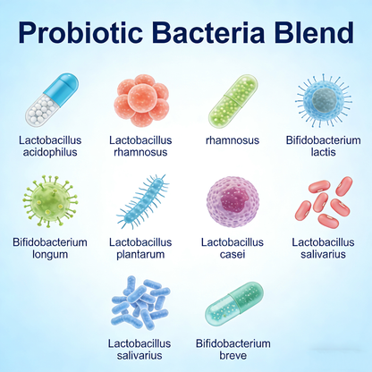 Highly Active Probiotic Blend Supports Gut Health, Aids Digestion, and Protects the Stomach and Intestines Dietary Supplement