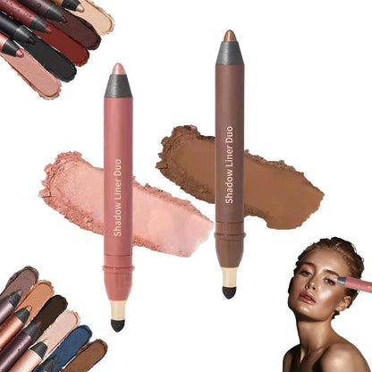 2-in-1 Eyeliner & Eyeshadow Stick with Smudge Brush | Long-Lasting & Smudge-Proof