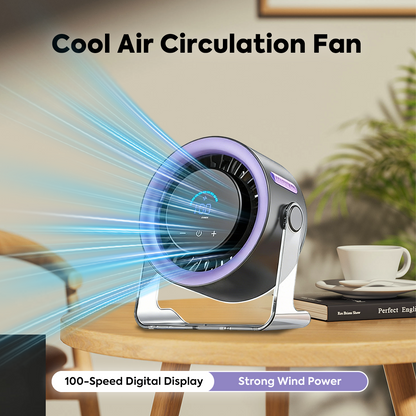 USB Desk Fan for Bedroom: 120° Rotating Small Rechargeable Battery Desktop Fans for Bedroom Home Office
