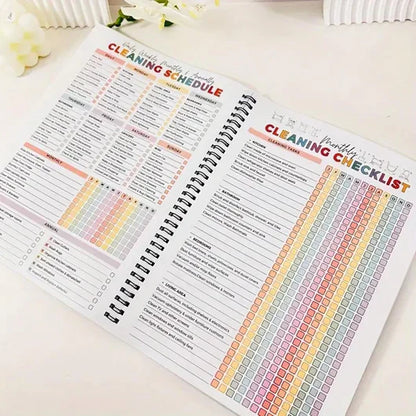 ADHD Cleaning Planner – A4 Organization Notebook with Daily Checklists & Durable Cover – Plannerbook