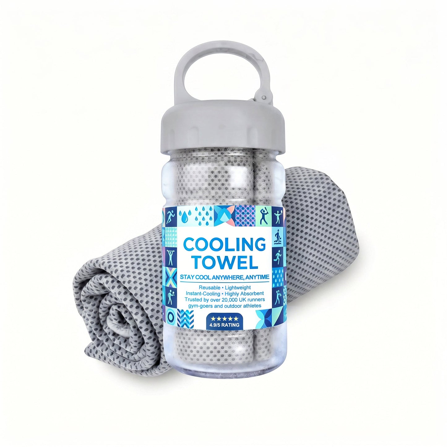 ❄️Cold Sweat Towel You Can Use Anywhere, Anytime! Reusable Soft Absorbent Cooling Portable