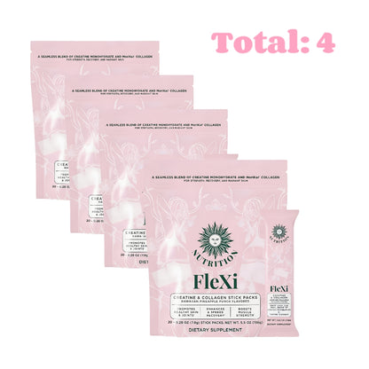 Creatine & Collagen Stick Packs,5g Creatine Monohydrate + 1g MoriKol Collagen -Supports Strength, Recovery & Skin Health ,20 Servings