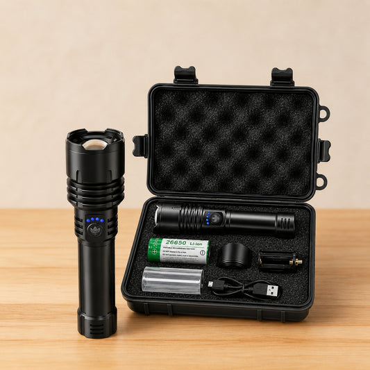 🔥60% OFF + FREE GIFT🔦 Super Bright Ultimate LED Tactical Flashlight, 80X Brightness, Cree LEDs, 50H Battery, Military Tough
