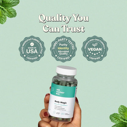Body Magic Chlorophyll Capsules Vegan Detox, Digestion & Gut Health Support, Skin & Oily Skin Care 30 Count