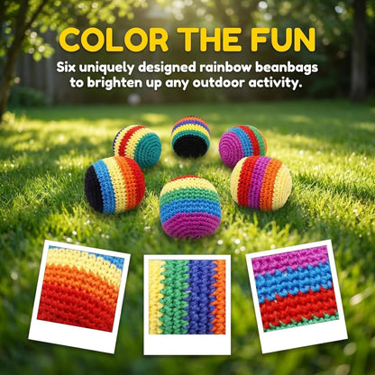 2026 Upgraded Crochet Hacky Sack Footbags 6 Pack for Outdoor Beginners