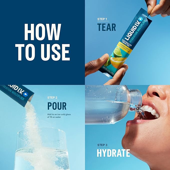 Hydration Multiplier - Lemon Lime - Hydration Powder Packets | Electrolyte Drink Mix | Easy Open Single-Serving Stick | Non-GMO | 16 Sticks