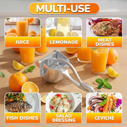 🍊 Manual Citrus Juicer Press, Ergonomic Handle, No Power Easy Clean Squeezer for Orange Pomegranate