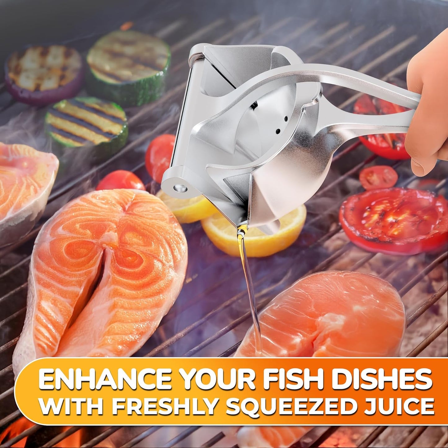 🍊 Manual Citrus Juicer Press, Ergonomic Handle, No Power Easy Clean Squeezer for Orange Pomegranate
