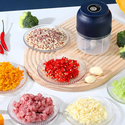 Wireless USB Mini Electric Chopper – 300ml Food Processor for Garlic, Meat, Vegetables & Onion (Portable, Rechargeable)