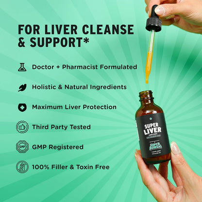 Super Liver Support with Milk Thistle All-Natural Liver Cleanse, Detox & Repair  Month Supply