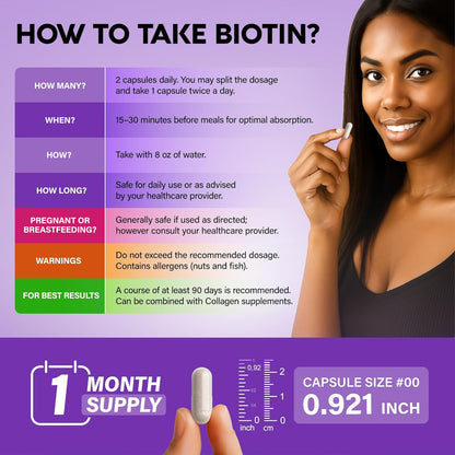 Biotin Vitamins with Collagen & Keratin