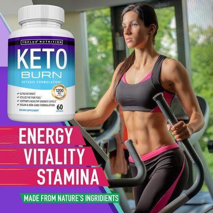 Keto Burn Pills Ketosis Weight Loss - 1200 Mg Ultra Advanced Natural Ketogenic Fat Burner Using Ketone Diet for Men Women