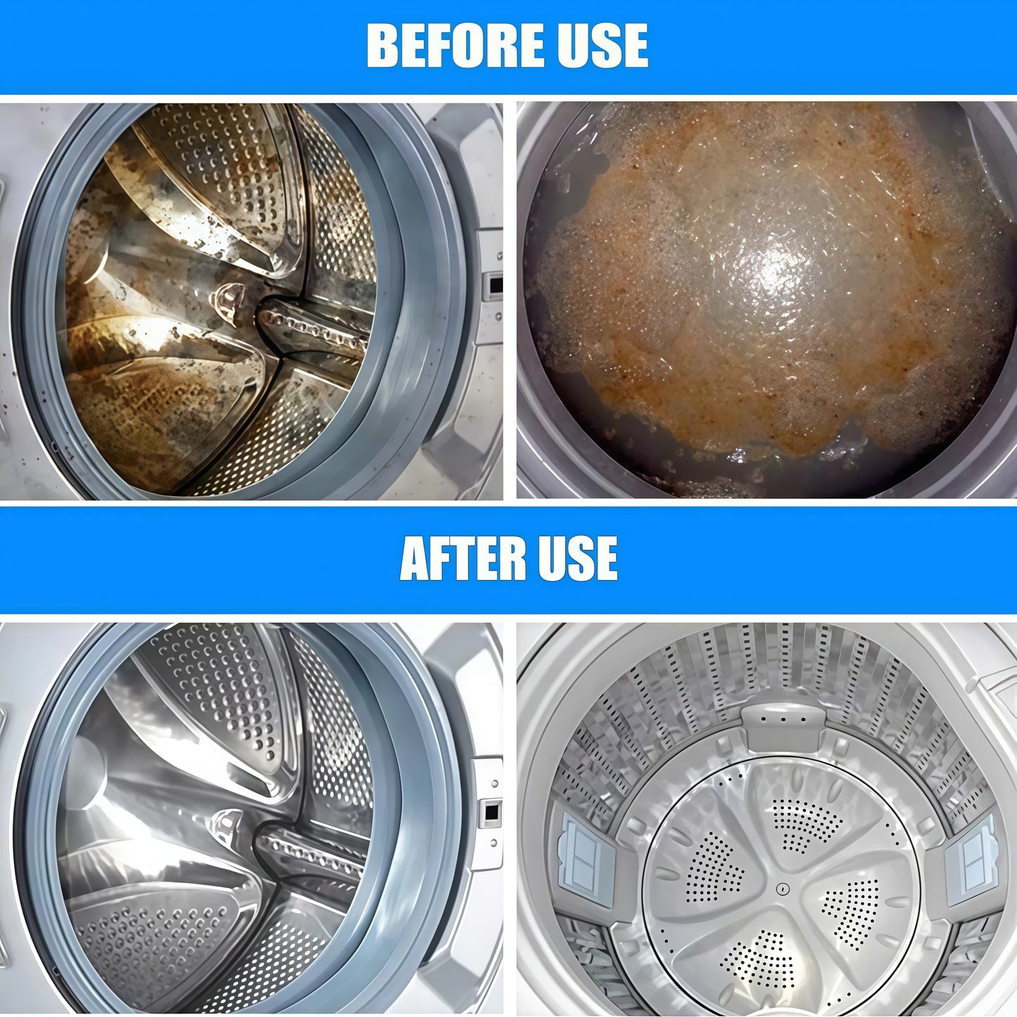Washing Machine Cleaner Tablets – Descaler for Front/Top Load · Removes Limescale & Odor