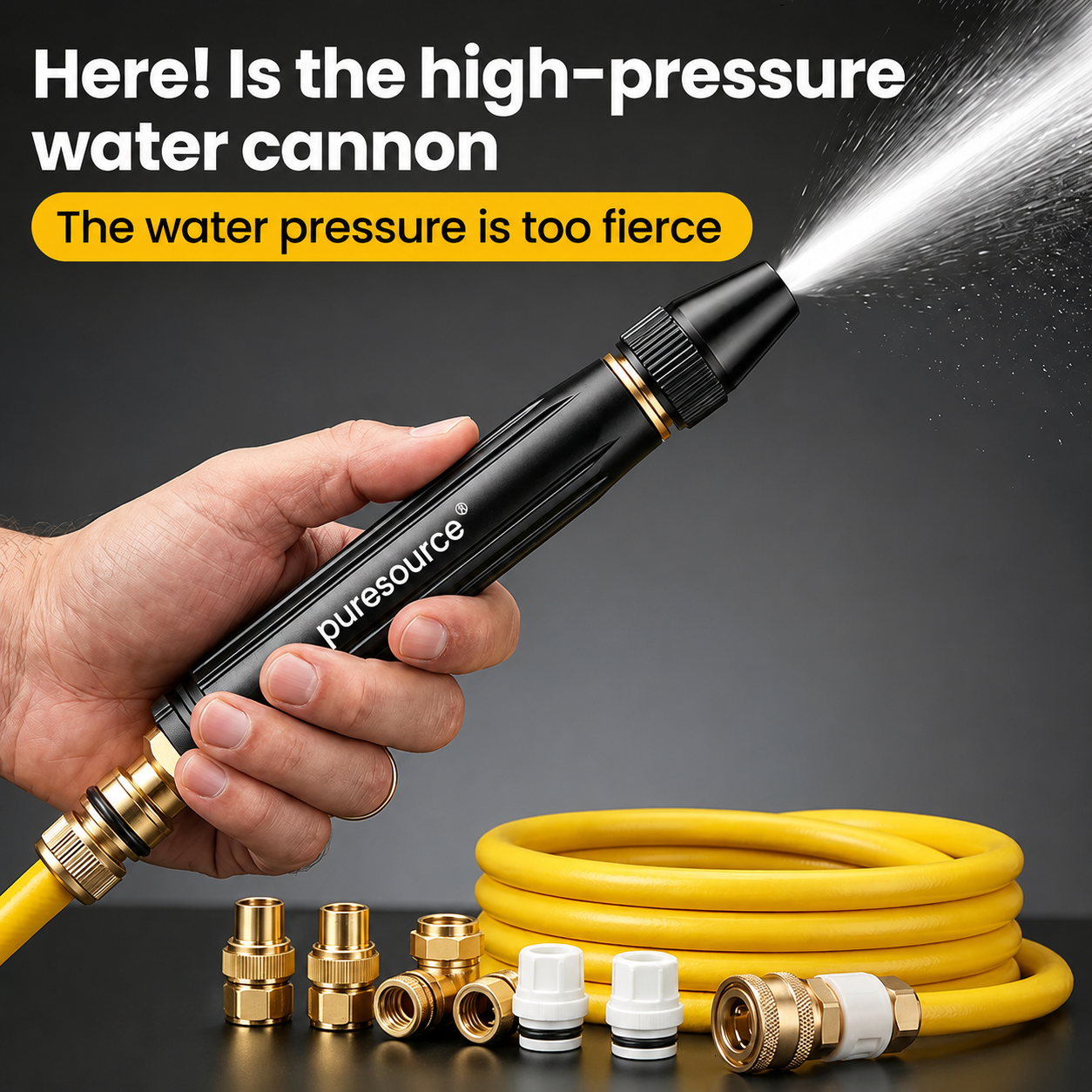 💥50% Off — Last Day丨puresource® 🏆Home high-pressure car wash water gun , a must-have for watering plants and vegetables, and car washing.👍💦