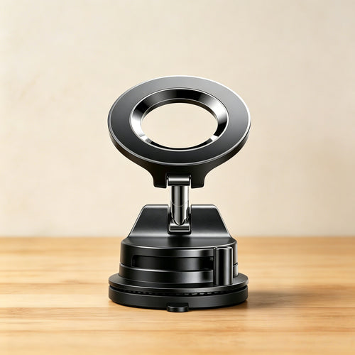 Magnetic Car Phone Holder – Strong Suction Cup, Foldable, Universal for Dashboard & Windshield