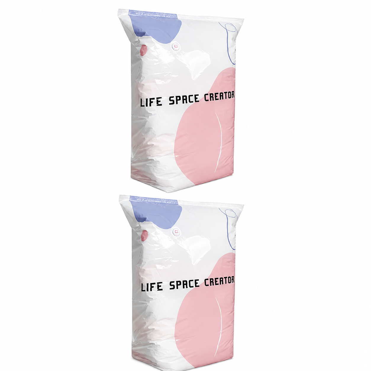 Save Up To 80% More Closet Space — No Vacuum Or Pump Required.Compress bulky bedding, blankets and seasonal clothing in seconds while keeping everything clean, dry and organized.