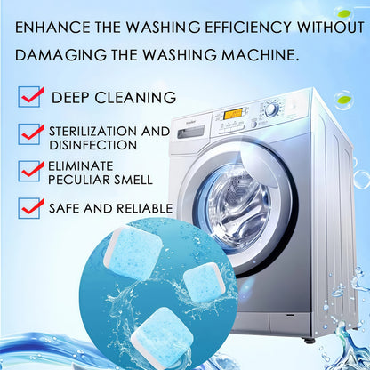 Washing Machine Cleaner Tablets – Descaler for Front/Top Load · Removes Limescale & Odor