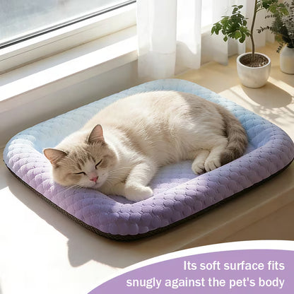Self Cooling Pet Mat for Dogs & Cats | Cooling Sleeping Pad for Summer | Waterproof Portable Pet Cooling Bed