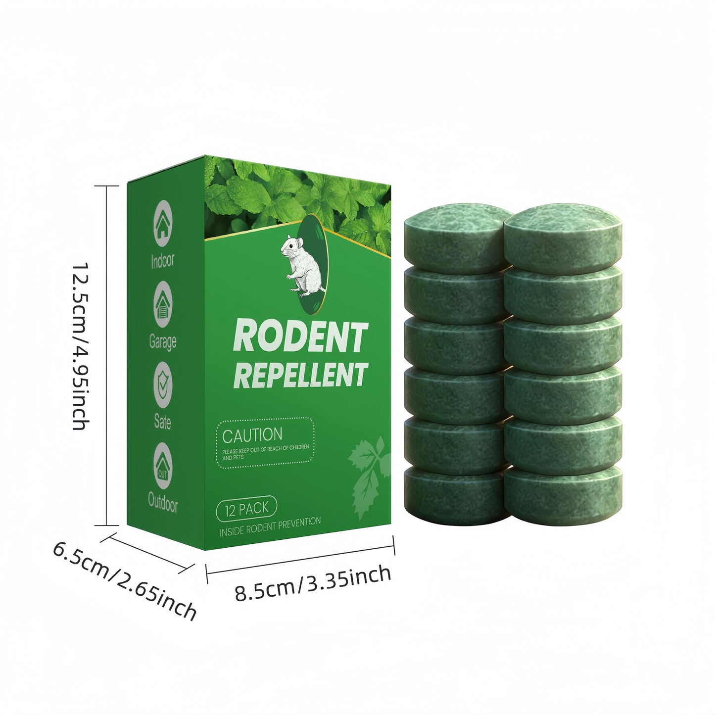 Peppermint Oil Rodent Repellent – Indoor/Outdoor Deterrent for Mice, Rats, Ants, Roaches & Spiders