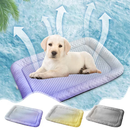 Self Cooling Pet Mat for Dogs & Cats | Cooling Sleeping Pad for Summer | Waterproof Portable Pet Cooling Bed