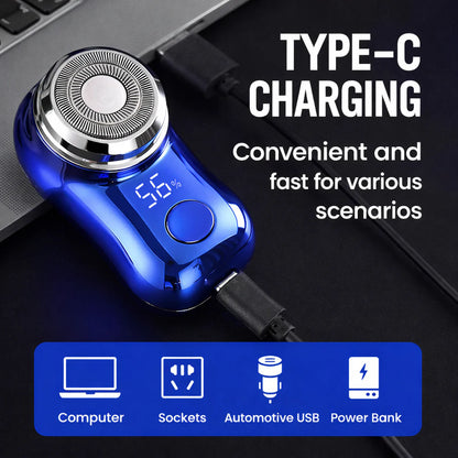 Father’s Day 60% OFF + FREE GIFT 🔥 2026 UPGRADED Mini-Shave Portable Electric Shaver | 9,900RPM Smooth Shave | Smart LED Display | IPX7 Waterproof Wet/Dry Razor