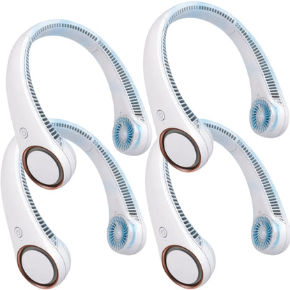 Portable Neck Fan – Hands-Free Bladeless 360° Cooling, 4000mAh USB Rechargeable, 3-Speed Quiet Wearable Fan
