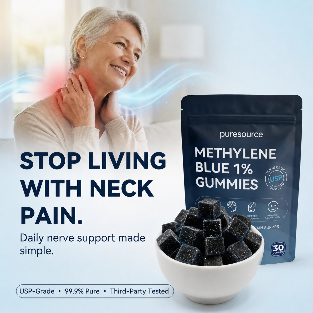 puresource® Methylene Blue Gummies.Support Arthritis.MS.Stroke.Neuropathy.Gout.Move Easier. Feel Lighter. Live Freer✅️Sugar-free💎-Save40%Today