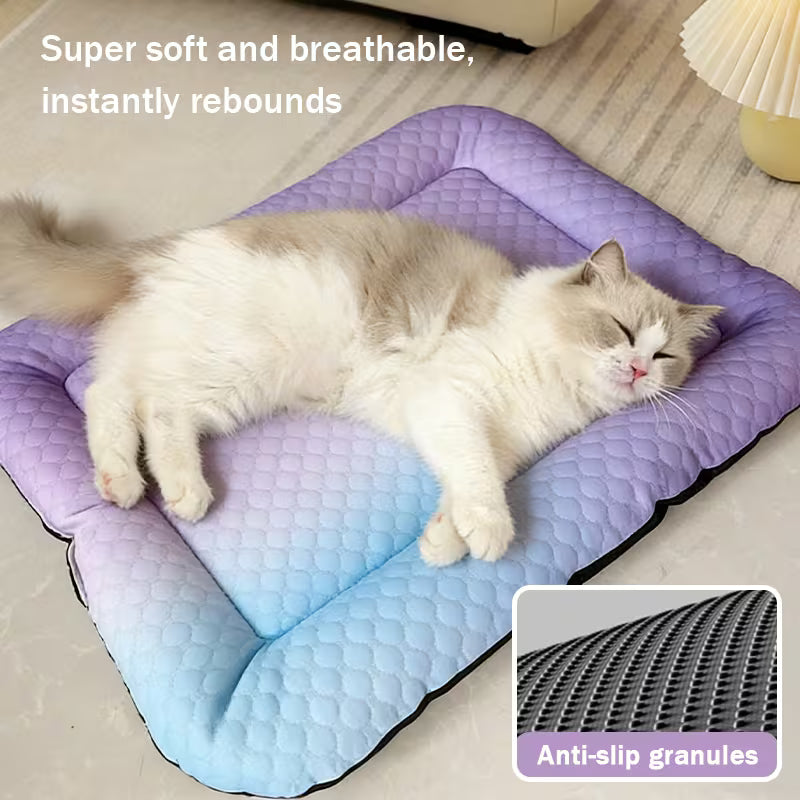 Self Cooling Pet Mat for Dogs & Cats | Cooling Sleeping Pad for Summer | Waterproof Portable Pet Cooling Bed