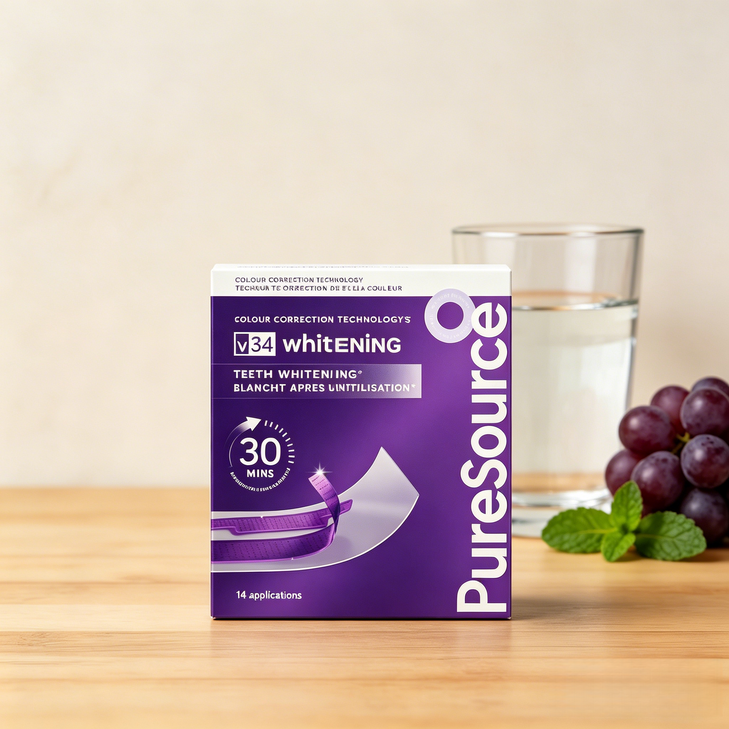Hismile V34 Whitening Strips, Purple Tooth Whitening, Combining Whitening and Colour Correction
