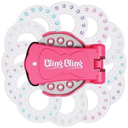Glitter Diamond Styling Tools Hair Gemstone Styling Set + 180 colorful gemstones , No Heat Required Hair Styling Accessories