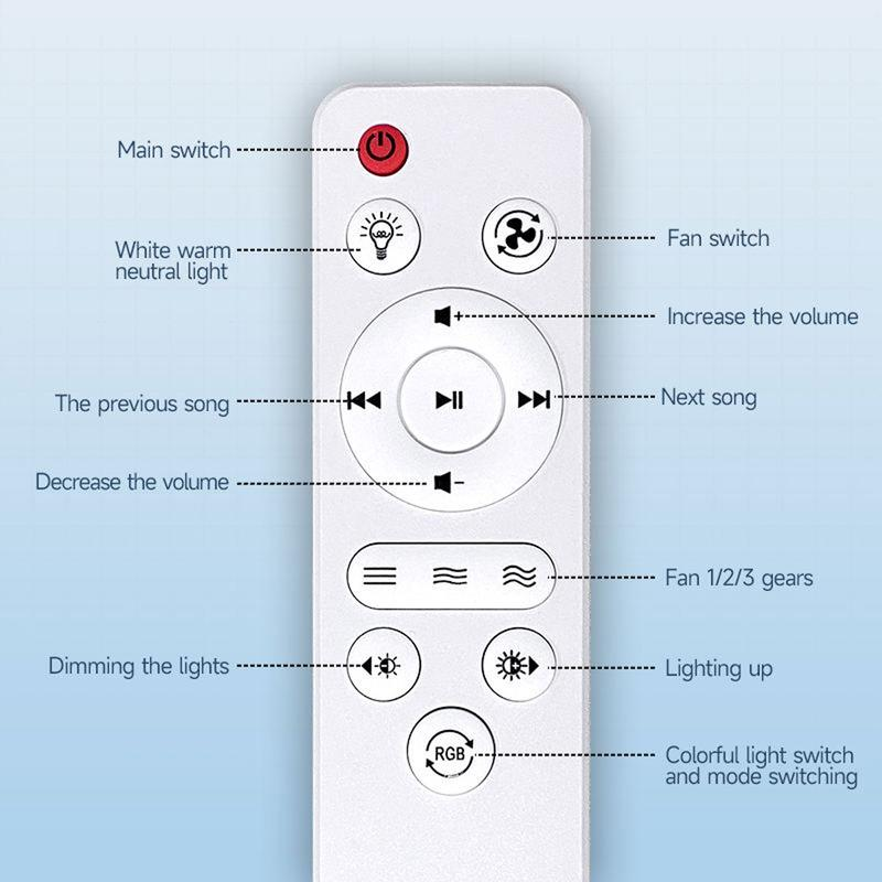🎁Smart E27 Ceiling Fan Light with Hi-Fi Bluetooth Speaker & Mood Lighting  Cool Breezes • Crystal-Clear Sound • 16 Million Colours💡🌬️🎵