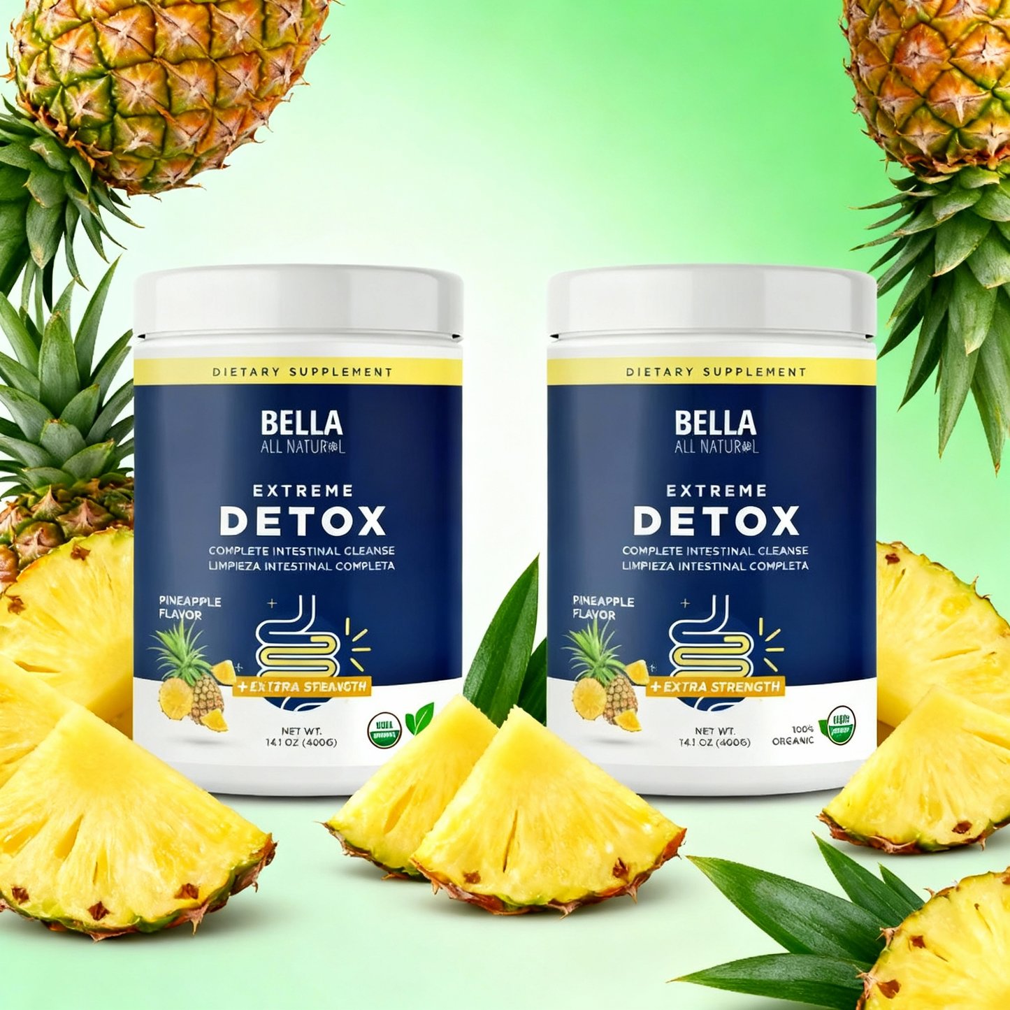 Pineapple Extreme Detox Powder Supports Sleep Balance, Deep Detox & Skin Radiance | All-Natural Cleanse Supplement