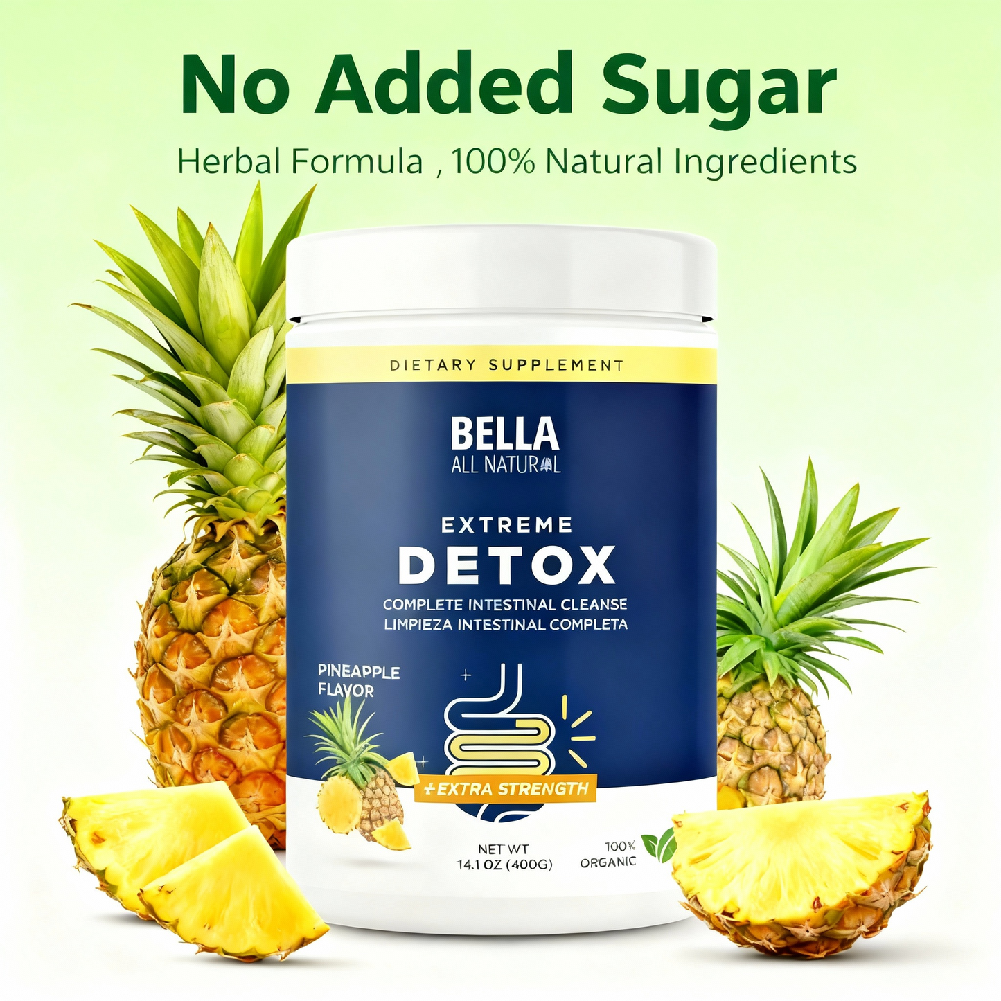 Extreme Detox Powder (Pineapple) Sleep Balance, Detox & Skin Radiance，No Added Sugar