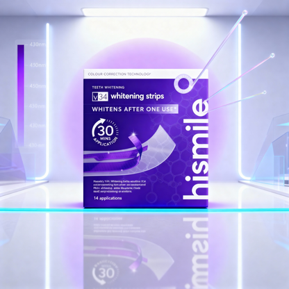 Hismile V34 Whitening Strips, Purple Tooth Whitening, Combining Whitening and Colour Correction