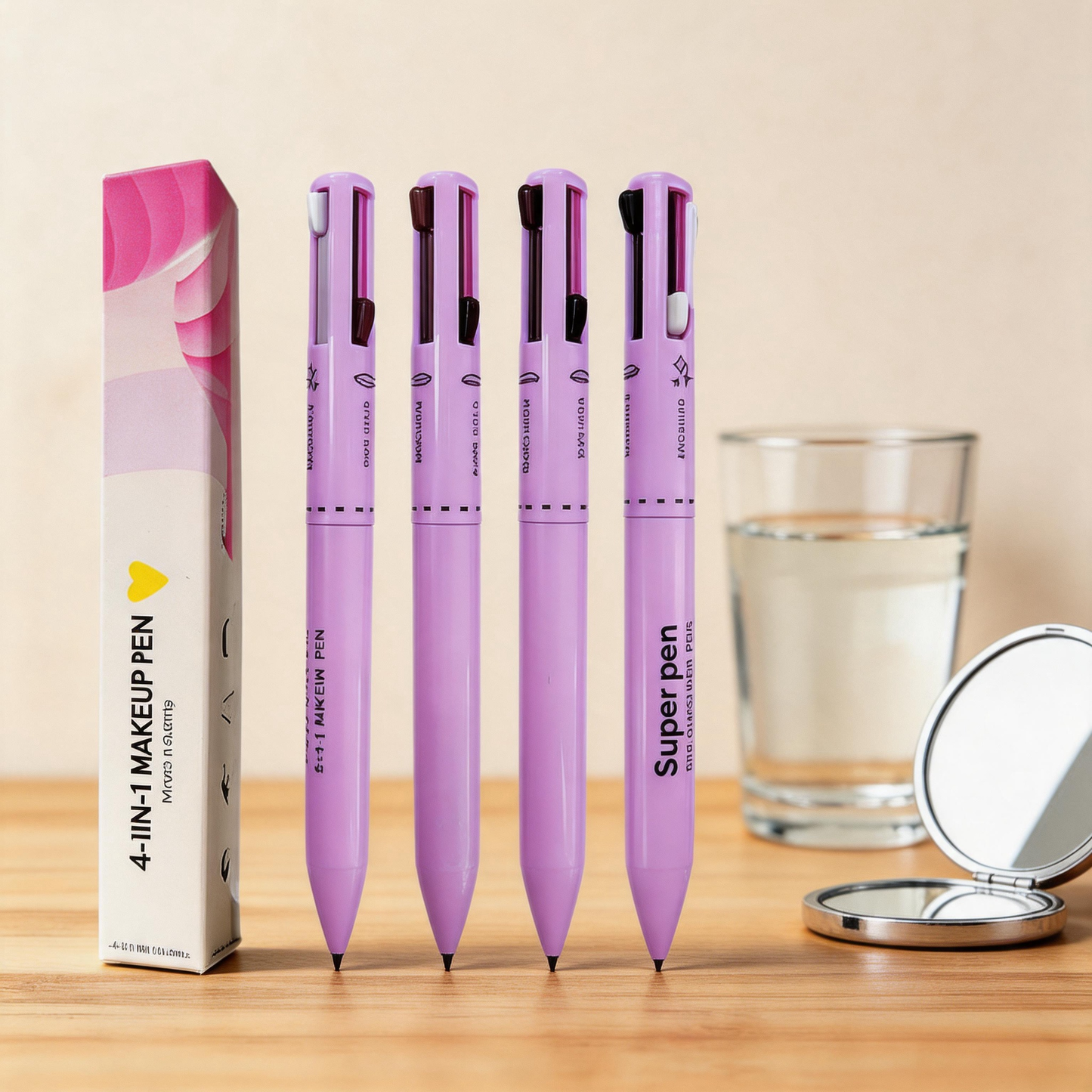 4-in-1 Beauty Precision Pen – Lip Liner, Eyeliner, Brow Pencil &amp; Highlighter All-in-One